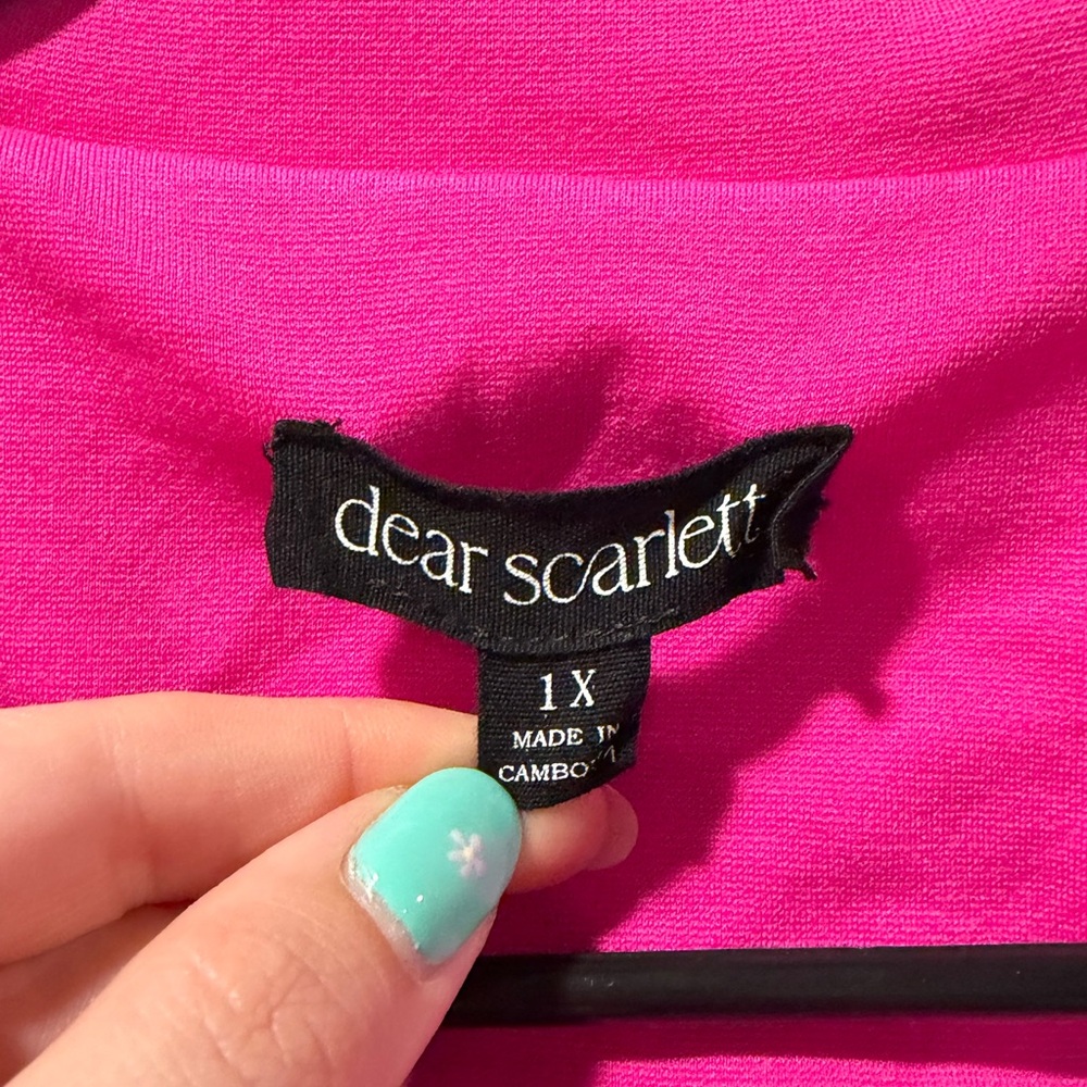 Bold Hot Pink Open Front Blazer - Picture 3 of 3
